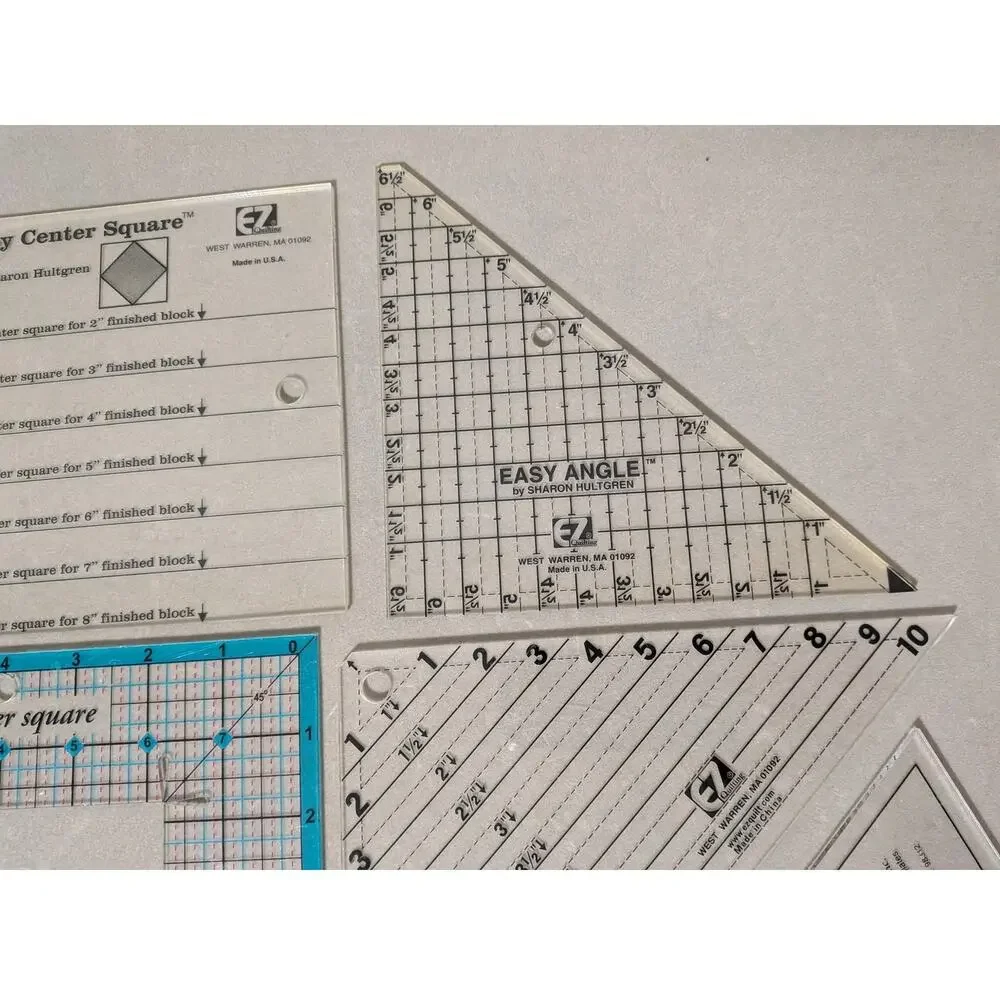 Quilting Rulers Templates Lot of 9 Creative Grids Omnigrid Easy Center Hexagon